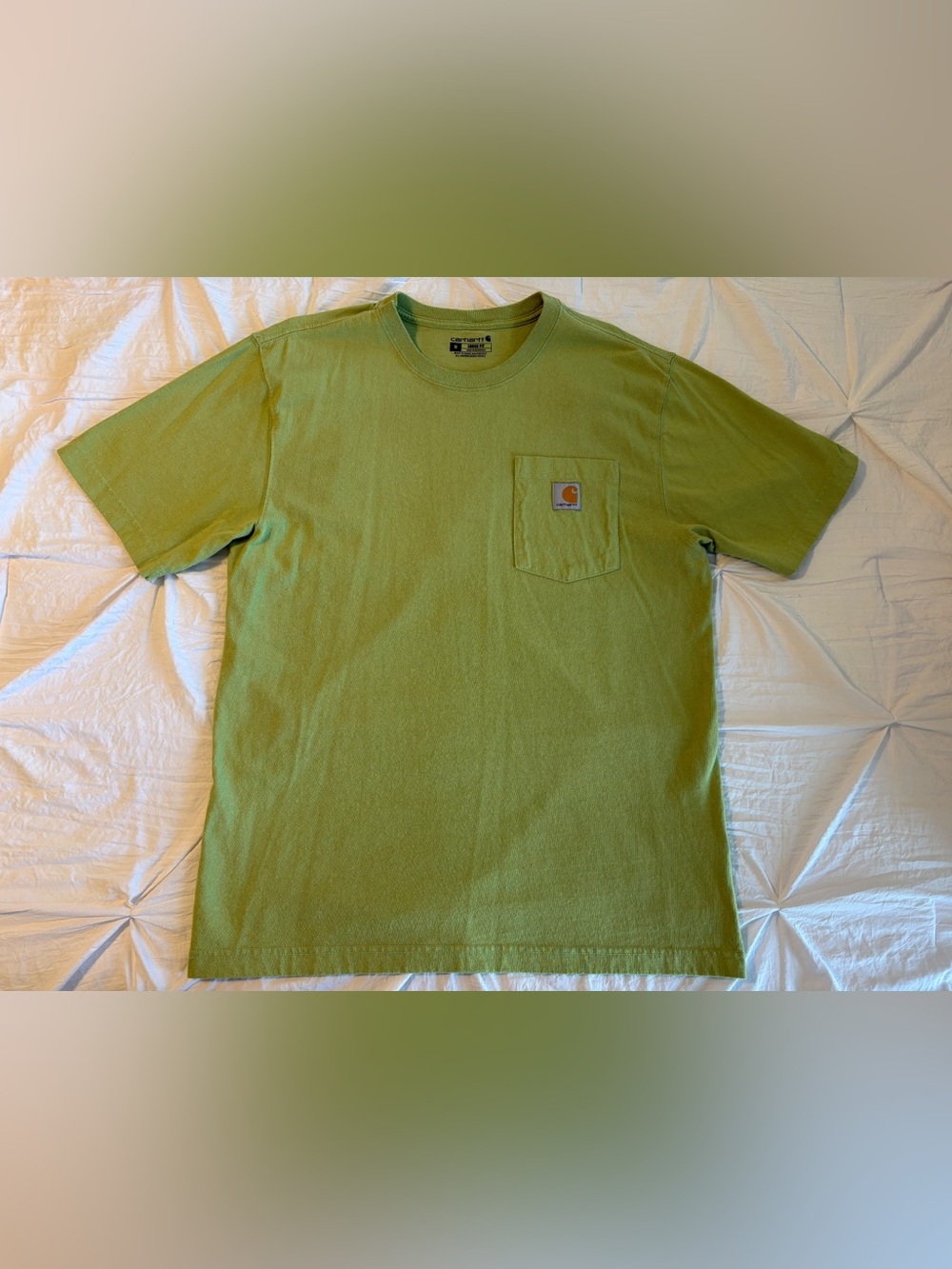 Carhartt Men's K87 Pocket T-Shirt, Green Size M For Men